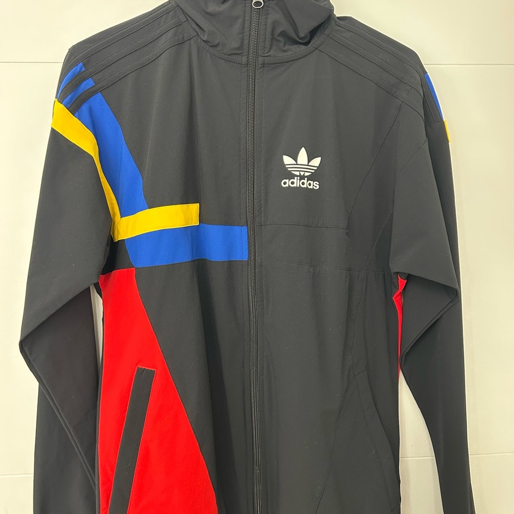 Adidas Men's Windbreaker with Multicolor Accents